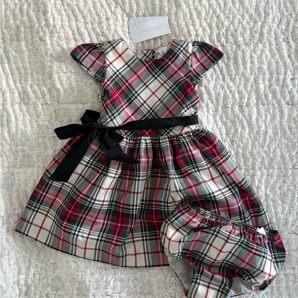 Ralph Lauren Red and Green Plaid Holiday Dress - NWT